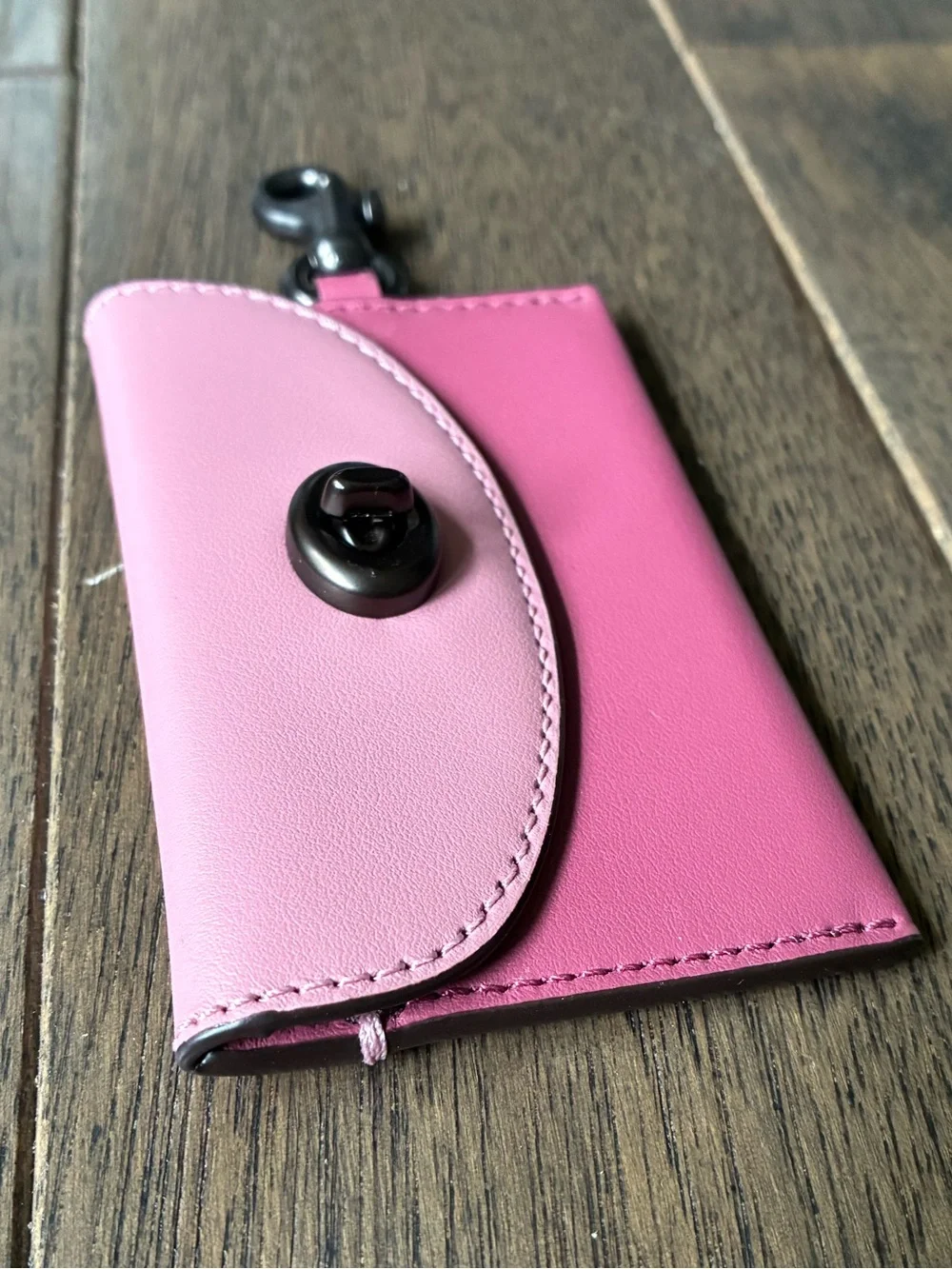 Coach Turnlock Leather Card Case Bag Charm in Colorblock